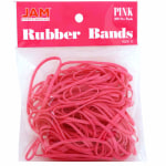 JAM Paper Rubber Bands, Size 33, Pink, Bag Of 100 Rubber Bands