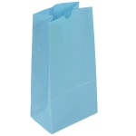 JAM Paper Kraft Lunch Bags, 11inH x 6inW x 3-3/4inD, Baby Blue, Box Of 500 Bags