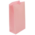 JAM Paper Kraft Lunch Bags, 11inH x 6inW x 3-3/4inD, Baby Pink, Box Of 500 Bags