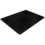 Advantagemat Black Vinyl Rectangular Chair Mat for Hard Floor - 48in x 60in - Hard Floor - 60in Length x 48in Width x 0.080in Depth x 0.080in Thickness - Rectangular - Classic - Polyvinyl Chloride (PVC) - Black - 1Each - TAA Compliant