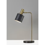 Adesso Emmett Desk Lamp, 23-1/4inH, Black/Antique Brass