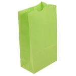 JAM Paper Kraft Lunch Bags, 11inH x 6inW x 3-3/4inD, Lime Green, Box Of 500 Bags