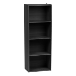 IRIS 46inH 4-Tier Storage-Shelf, Black