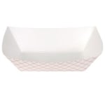 Dixie Boat-Shaped Food Trays, 1 Lbs, Red/White, Case Of 1,000