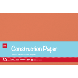 Office Depot Brand Construction Paper, 12in x 18in, 100% Recycled, Pink, Pack Of 50 Sheets