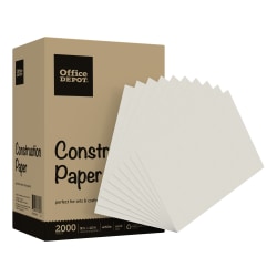 Office Depot Brand Construction Paper, 9in x 12in, 100% Recycled, Brown, Pack Of 50 Sheets