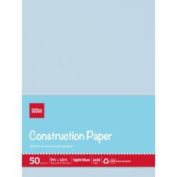 Office Depot Brand Construction Paper, 9in x 12in, 100% Recycled, Orange, Pack Of 50 Sheets