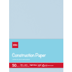 Office Depot Brand Construction Paper, 9in x 12in, 100% Recycled, Light Blue, Pack Of 50 Sheets