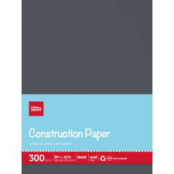 Office Depot Brand Construction Paper, 12in x 18in, 100% Recycled, Light Green, Pack Of 50 Sheets