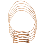 JAM Paper Medium Elastic Gift Wrap String Ties, 16in, Copper, Pack Of 5 Ties