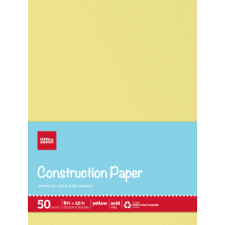 Office Depot Brand Construction Paper, 12in x 18in, 100% Recycled, Purple, Pack Of 50 Sheets