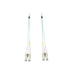 Eaton Tripp Lite Series 10Gb Duplex Multimode 50/125 OM3 LSZH Fiber Patch Cable (LC/LC) - Aqua, 1M (3 ft.) - Patch cable - LC multi-mode (M) to LC multi-mode (M) - 1 m - fiber optic - duplex - 50 / 125 micron - OM3 - halogen-free - aqua