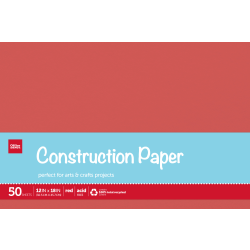 Office Depot Brand Construction Paper, 12in x 18in, 100% Recycled, Light Blue, Pack Of 50 Sheets