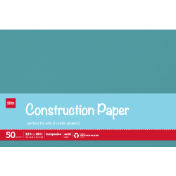 Office Depot Brand Construction Paper, 12in x 18in, 100% Recycled, Red, Pack Of 50 Sheets