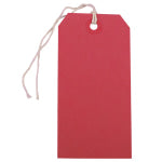 JAM Paper Medium Gift Tags, 4-3/4in x 2-3/8in, Red, Pack Of 10 Tags