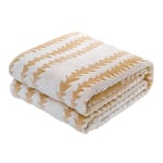 Sedona House Microfiber Flannel Twin Blanket, 60in x 80in, Yellow