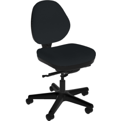 Office Star WorkSmart Vinyl Mid-Back Drafting Chair, Graphite