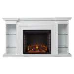 SEI Furniture Henstinger Electric Fireplace, 31-3/4inH x 54-3/4inW x 15-3/4inD, White