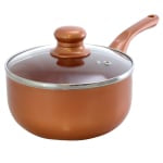 Better Chef Aluminum Non-Stick Saucepan, 1.5-Quart, Copper