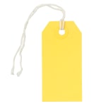 JAM Paper Small Gift Tags, 3-1/4in x 1-9/16in, Yellow, Pack Of 10 Tags