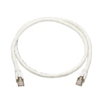 Tripp Lite Cat8 Patch Cable 25G/40G Certified Snagless M/M PoE White 3ft - First End: 1 x RJ-45 Male Network - Second End: 1 x RJ-45 Male Network - 40 Gbit/s - Patch Cable - Shielding - Gold Plated Contact - 22 AWG - White