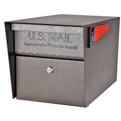 Mail Boss Locking Security Drop Box, 16-1/4inH x 11-1/4inW x 4-3/4inD, Bright Red