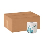 Livi Leaf VPG Bath Tissue - 2 Ply - 4.49in x 3.98in - 500 Sheets/Roll - White - Virgin Fiber - 80 / Carton