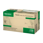 Tronex Fingertip-Textured Disposable Powder-Free Nitrile Gloves, Large, White, Pack Of 100 Gloves