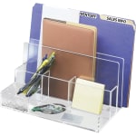 Kantek Acrylic File Sorter Desk Organizer - 10.6in Height x 11in Width x 6.5in DepthDesktop - Clear - Acrylic - 1 Each