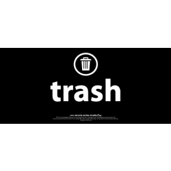 Recycle Across America Trash Standardized Recycling Labels, TRASH-0409, 4in x 9in, Black