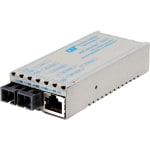 Omnitron miConverter 10/100/1000 Gigabit Ethernet Fiber Media Converter RJ45 SC Multimode 550m - 1 x 10/100/1000BASE-T; 1 x 1000BASE-SX; USB Powered; Lifetime Warranty