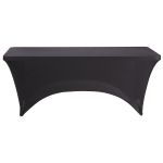 Iceberg Fabric Table Cover, 30in x 72in, Black