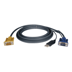 Tripp Lite KVM Cable, HD15M to HD15M/USB-AM, P776-019, 19ft, Black