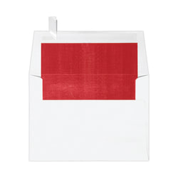 LUX Invitation Envelopes, A6, Peel & Press Closure, Red/White, Pack Of 50