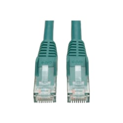 Eaton Tripp Lite Series Cat6 Gigabit Snagless Molded (UTP) Ethernet Cable (RJ45 M/M), PoE, Green, 20 ft. (6.09 m) - Patch cable - RJ-45 (M) to RJ-45 (M) - 20 ft - UTP - CAT 6 - molded, snagless, stranded - green