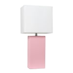 Lalia Home Lexington Table Lamp, 21inH, White/Pink