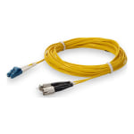 AddOn 5m FC to LC OS1 Yellow Patch Cable - Patch cable - FC/UPC single-mode (M) to LC/UPC single-mode (M) - 5 m - fiber optic - duplex - 9 / 125 micron - OS1 - halogen-free, molded, plenum - yellow