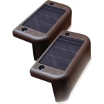 Maxsa Solar Deck Light - 4 pack - 1.2in Height - 3.8in Width - LED Bulb - Rechargeable Battery, Automatic, Weather Proof - Plastic