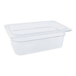 Cambro 1/4 Size Camwear Food Pan, 4in x 7in x 11in, Clear