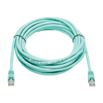 Eaton Tripp Lite Series Cat6a 10G Snagless UTP Ethernet Cable (RJ45 M/M), Aqua, 25 ft. (7.62 m) - Patch cable - RJ-45 (M) to RJ-45 (M) - 25 ft - UTP - CAT 6a - snagless, stranded - aqua blue