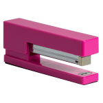 JAM Paper Plastic Stapler, 2-1/2inH x 1-1/8inW x 6inD, Pink