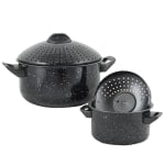 Gibson Home Casselman 4-Piece Pasta Pot Set, Black