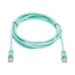 Eaton Tripp Lite Series Cat6a 10G Snagless UTP Ethernet Cable (RJ45 M/M), Aqua, 7 ft. (2.13 m) - Patch cable - RJ-45 (M) to RJ-45 (M) - 7 ft - UTP - CAT 6a - snagless, stranded - aqua blue