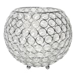 Elegant Designs Elipse Crystal Bowl, 6-3/4in x 8in, Chrome