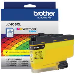 Brother LC406XL INKvestment Tank High-Yield Yellow Ink Tank, LC406XLY