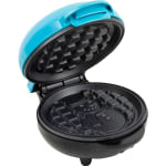 Nostalgia MyMini Personal Electric Waffle Maker, 3-3/4inH x 6-1/2inW x 5-1/4inD, Blue Snowman