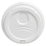 Dixie PerfecTouch Hot Cup Lids, For 10-, 12- And 16-Oz Cups, White, Pack Of 50 Lids