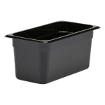 Cambro Camwear GN 1/3 Size 6in Food Pans, 6inH x 7inW 12-3/4inD, Black, Set Of 6 Pans