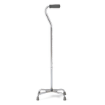 Medline Quad Canes, Large Base, Chrome, Case Of 2