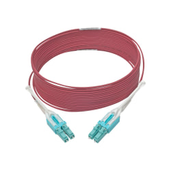 Tripp Lite 10 Gb Duplex Multimode 50/125 OM4 LSZH Fiber Patch Cable (LC/LC), Push/Pull Tabs, Magenta, 5 m (16 ft.)